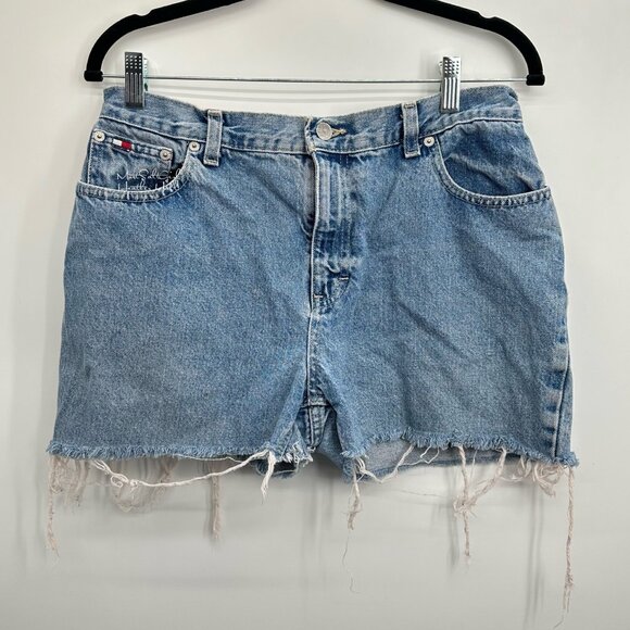 Tommy Hilfiger Classic 1990's High Rise Cut-Off Mom Shorts Size 29 - Picture 1 of 3